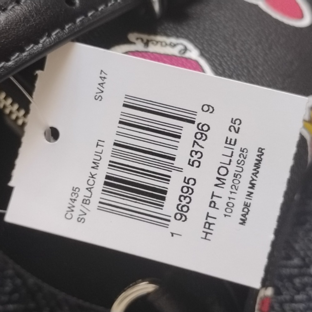 Coach Mollie Tote Bag 25 With Heart Bolt Print ❤️🔥 - Picture 6 of 6